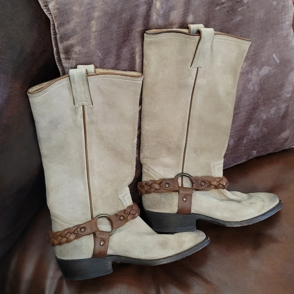 Frye Western Suede Boots. - Picture 2 of 4